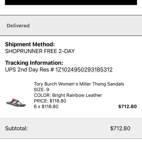 NIB TORY BURCH Miller Rainbow Leather Sandals - Picture 12 of 12